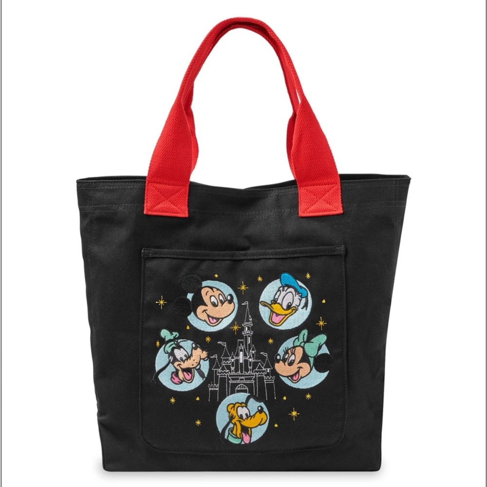 Disney Mickey and Friends Fabric Snap Closure Canvas Tote